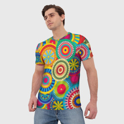 Мужская футболка 3D Мандала-Цветы - фото 2