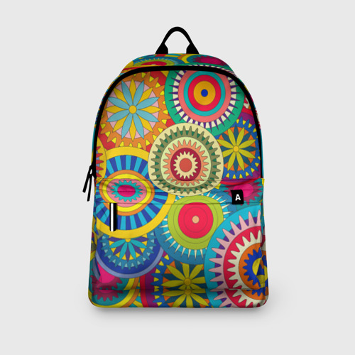 Рюкзак 3D с принтом Мандала-Цветы, вид сбоку #3