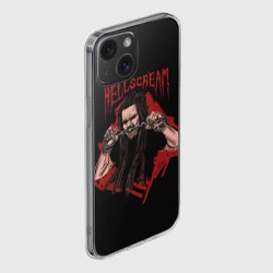 Чехол для iPhone 15 силиконовый с защитой камеры Leos цепи в зубах - фото 2