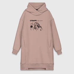 Платье-худи хлопок Слушай блэк митол Leos