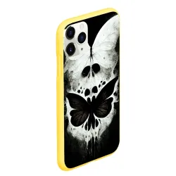 Чехол для iPhone 11 Pro Max матовый Жуткие готические бабочки и череп - фото 2