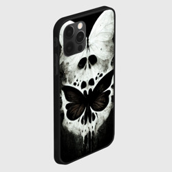 Чехол для iPhone 12 Pro Жуткие готические бабочки и череп - фото 2