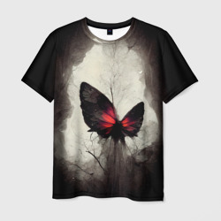 Мужская футболка 3D Жуткая готическая бабочка
