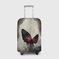 Чехол для чемодана 3D Жуткая готическая бабочка