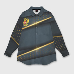 Мужская рубашка oversize 3D Russia luxury gold