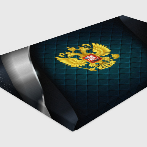 Холст прямоугольный Герб России из золота, цвет 3D печать - фото 4