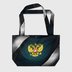 Пляжная сумка 3D Герб России из золота