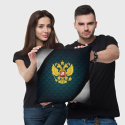 Подушка 3D Герб России из золота - фото 2