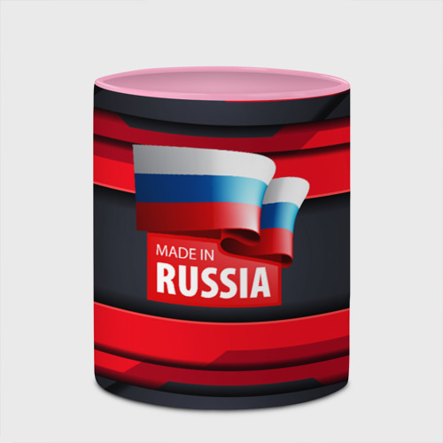 Кружка с полной запечаткой Red & Black - Russia, цвет белый + розовый - фото 4