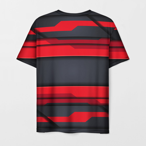 Мужская футболка 3D с принтом Red & Black - Russia, вид сзади #1