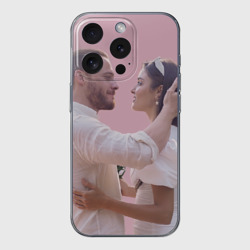 Чехол для iPhone 15 Pro силиконовый с защитой камеры Постучись в мою дверь - Эда и Серкан