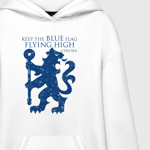 Худи SuperOversize хлопок FC Chelsea Lion, цвет белый - фото 3