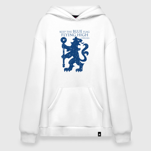 Худи SuperOversize хлопок FC Chelsea Lion, цвет белый