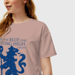 Женская футболка хлопок Oversize FC Chelsea Lion - фото 2