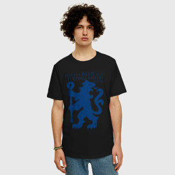 Мужская футболка хлопок Oversize FC Chelsea Lion - фото 2