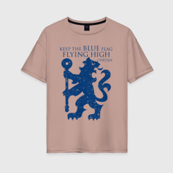 Женская футболка хлопок Oversize FC Chelsea Lion