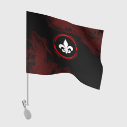 Флаг для автомобиля Символ Saints Row и краска вокруг на темном фоне