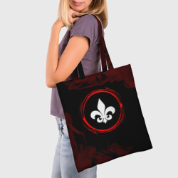 Шоппер 3D Символ Saints Row и краска вокруг на темном фоне - фото 2