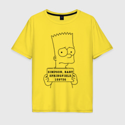 Мужская футболка хлопок Oversize Simpson Bart Springfield