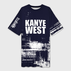 Платье-футболка 3D Kanye west - краска