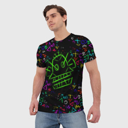 Мужская футболка 3D League Of Legends: Arcane neon - фото 2