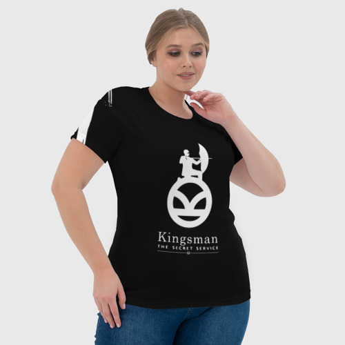 Женская футболка 3D Kingsman logo, цвет 3D печать - фото 6