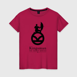 Женская футболка хлопок Kingsman Секретная служба - logo