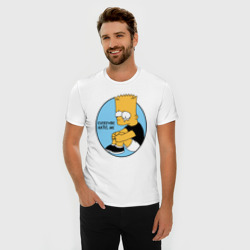 Мужская футболка хлопок Slim Everyone hates me - Bart Simpson - фото 2
