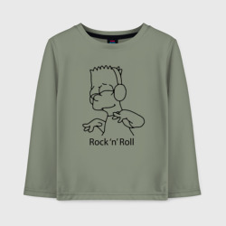 Детский лонгслив хлопок Bart Simpson - Rock 'n' Roll