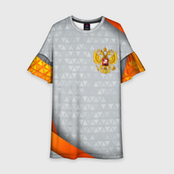 Детское платье 3D Orange & silver Russia