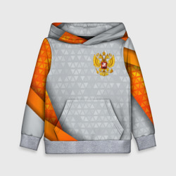 Детская толстовка 3D Orange & silver Russia