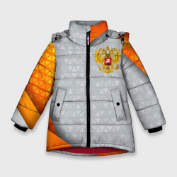 Зимняя куртка для девочек 3D Orange & silver Russia