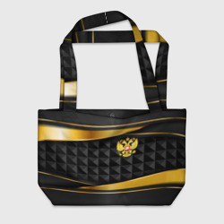Пляжная сумка 3D Gold & black - Russia
