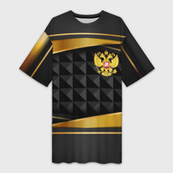 Платье-футболка 3D Gold & black - Russia