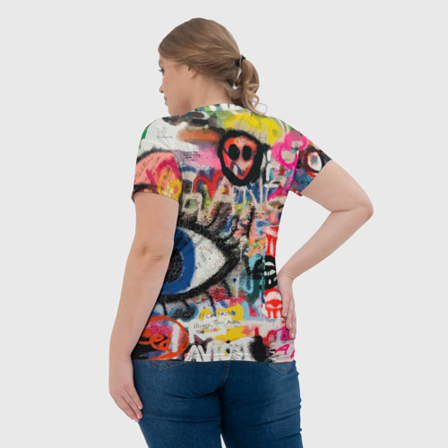 Женская футболка 3D с принтом Скейтбордист Барт Симпсон, вид сзади #2