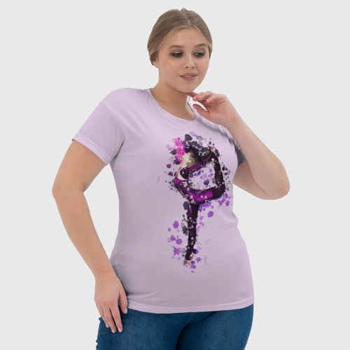 Женская футболка 3D с принтом Стройная гимнастка, фото #4