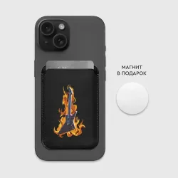 Картхолдер Magsafe магнитный Leos Hellraator fire - фото 2