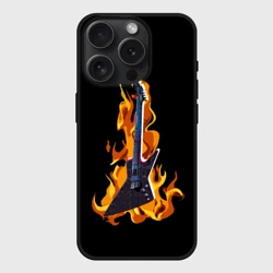 Чехол силиконовый для Apple iPhone 15 Pro Мax матовый Leos Hellraator fire