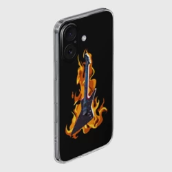 Чехол для iPhone 16 силиконовый с защитой камеры Leos Hellraator fire - фото 2