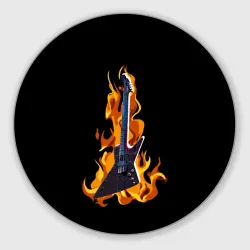 Круглый коврик для мышки Leos Hellraator fire