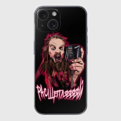 Чехол для iPhone 15 силиконовый с защитой камеры Leos Расщепляяяй металл