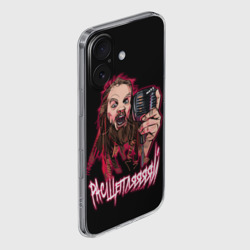 Чехол для iPhone 16 силиконовый с защитой камеры Leos Расщепляяяй металл - фото 2