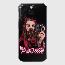 Чехол для iPhone 15 Pro Max силиконовый с защитой камеры Leos Расщепляяяй металл