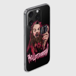 Чехол для iPhone 15 Pro Max силиконовый с защитой камеры Leos Расщепляяяй металл - фото 2