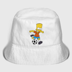 Детская панама хлопок Барт Симпсон бьёт по футбольному мячу