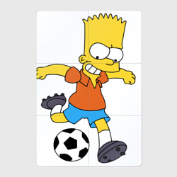 Магнитный плакат 2Х3 Барт Симпсон бьёт по футбольному мячу
