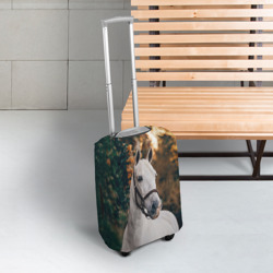 Чехол для чемодана 3D Белая лошадка - фото 2