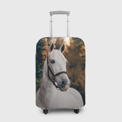 Чехол для чемодана 3D Белая лошадка