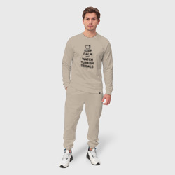 Мужской костюм хлопок Keep calm calm and Watch turkish serials - фото 2