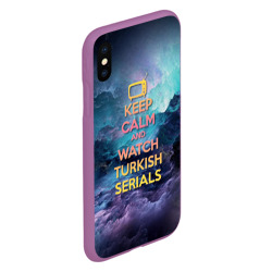 Чехол для iPhone XS Max матовый Keep calm and Watch serials - фото 2